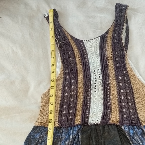 NWT Free People Katie's Crochet mini dress,S, blue - Picture 3 of 6